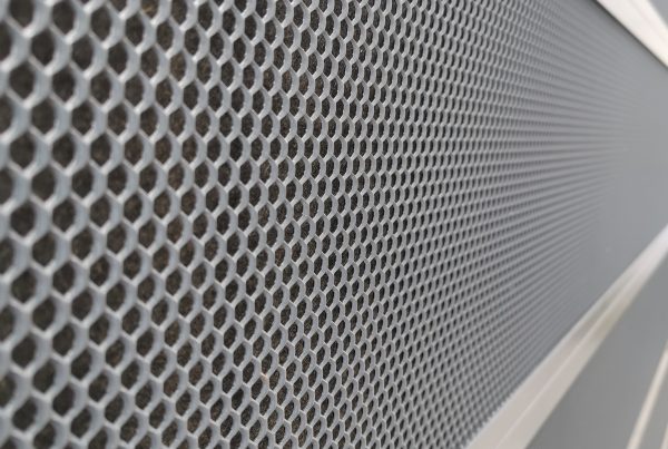 Soundproof barrier panels made from expanded metal mesh for highway applications