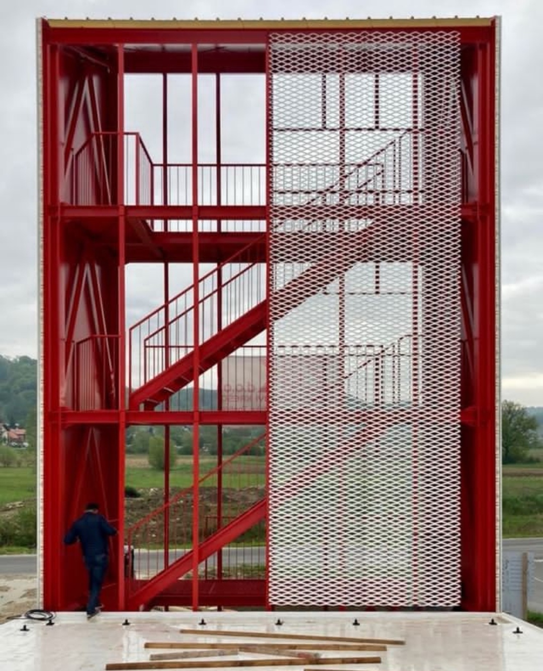 Architectural metal facade using Broadway XL expanded metal mesh in Croatia